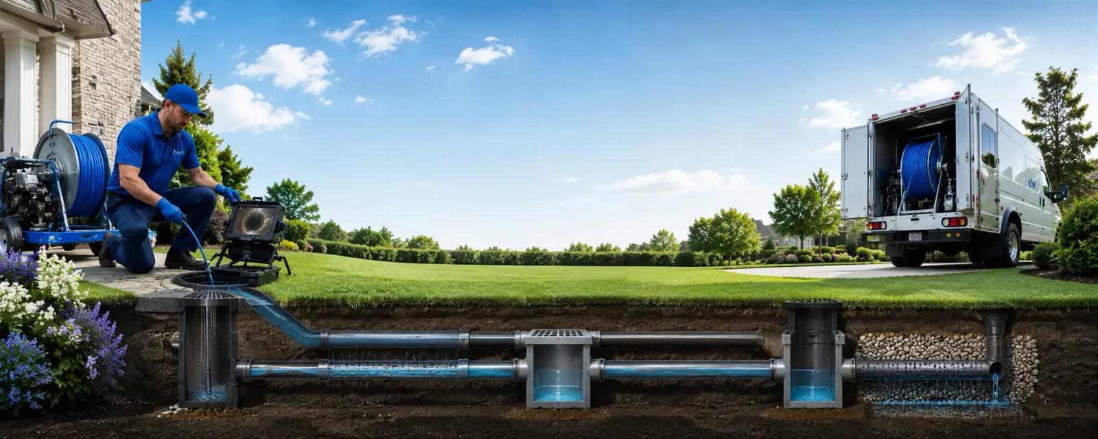 Outdoor drain cleaning information for New Providence, IA